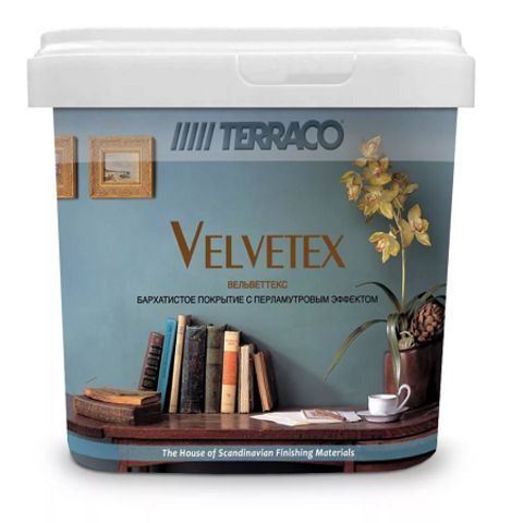 Покрытие декоративное перламутровое с эффектом бархата Terraco Velvetex / Террако Велветекс